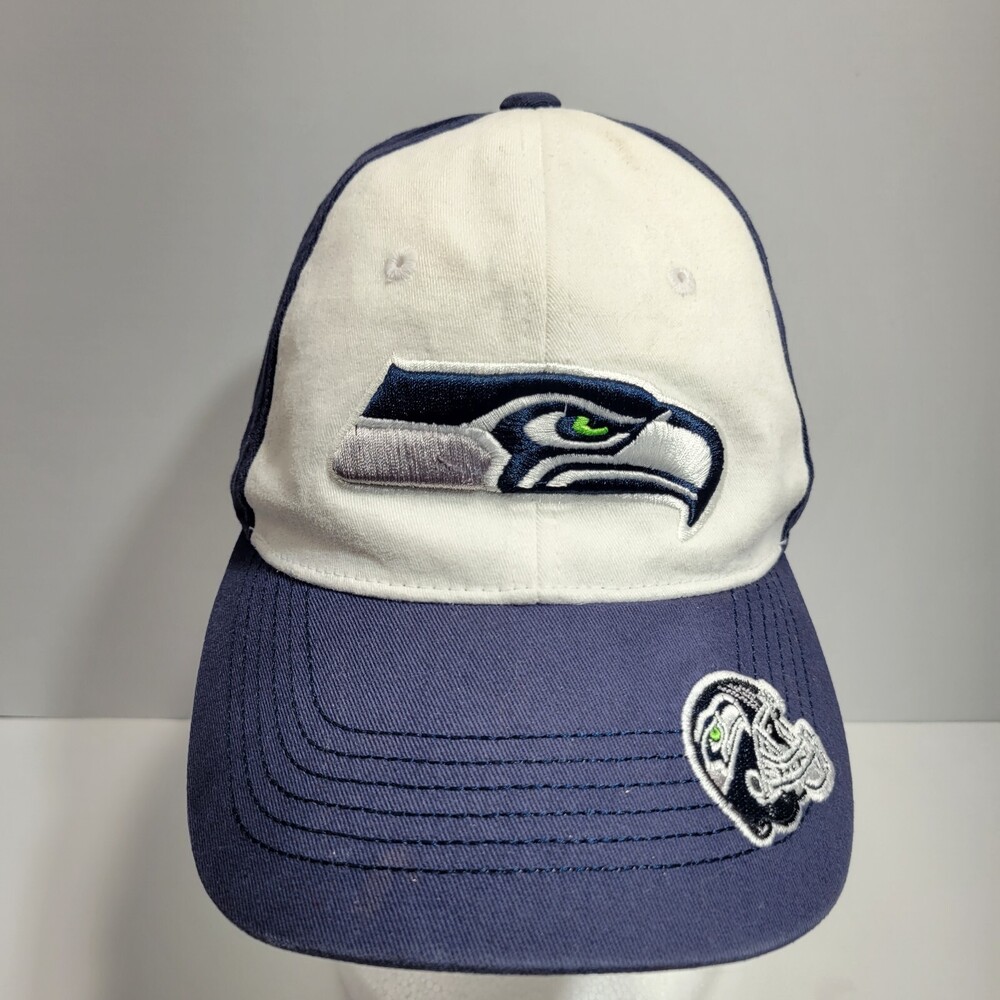 Seattle Seahawks Hat Cap Strapback Navy White Team Apparel NFL Football Youth